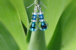 Blue Glass Earrings