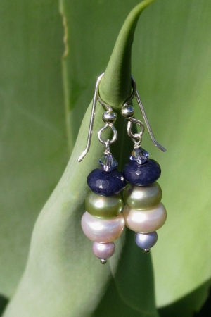 Pearl and Quartz earrings